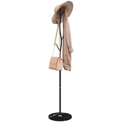HELLOSHOP26 Práctico Perchero Negro Con 8 Ganchos De Almacenamiento 177 X 37 Cm De Hierro Con Recubrimiento En Polvo Negro 020047592 HELLOSHOP26 Práctico Perchero Negro Con 8 Ganchos De Almacenamiento 177 X 37 Cm De Hierro Con Recubrimiento En Polvo Negro 020047592