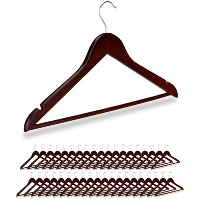 RELAXDAYS Pack 40 Perchas Ropa Con Gancho Giratorio, Madera, Marrón, 44,5 Cm De Ancho RELAXDAYS Pack 40 Perchas Ropa Con Gancho Giratorio, Madera, Marrón, 44,5 Cm De Ancho