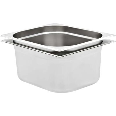 HELLOSHOP26 Lote De 2 Recipientes Gastronorm Apilables 325 X 265 X 150 Mm Cocina Práctica Moderna De Acero Inoxidable Plateado 020045987 HELLOSHOP26 Lote De 2 Recipientes Gastronorm Apilables 325 X 265 X 150 Mm Cocina Práctica Moderna De Acero Inoxidable Plateado 020045987
