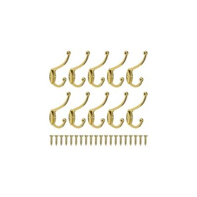 OEM Perchero Retro Con Ganchos, Ganchos Metálicos Vintage Para Pared, Ideales Para Baño, Cocina, Dormitorio Y Pasillo. 10 Unidades. Dorado-crezuo. OEM Perchero Retro Con Ganchos, Ganchos Metálicos Vintage Para Pared, Ideales Para Baño, Cocina, Dormitorio Y Pasillo. 10 Unidades. Dorado-crezuo.
