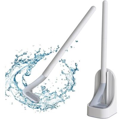 YMYNY Cepillo De Inodoro De Silicona, Cepillo De Inodoro, Cepillo De Inodoro Y Soportes, Cepillo De Baño Y De Inodoro Con Mango Largo De Plástico, Montaje En Pared O Suelo, Cepillo Para La Limpieza Del Baño YMYNY Cepillo De Inodoro De Silicona, Cepillo De Inodoro, Cepillo De Inodoro Y Soportes, Cepillo De Baño Y De Inodoro Con Mango Largo De Plástico, Montaje En Pared O Suelo, Cepillo Para La Limpieza Del Baño