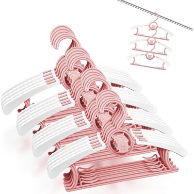 OEM Juego De 20 Perchas De Plástico Extensibles Para Ropa Infantil Con Ganchos Apilables En Forma De Oso, Perchas Antideslizantes Para Ropa De Bebé Y Armario Infantil (rosa) OEM Juego De 20 Perchas De Plástico Extensibles Para Ropa Infantil Con Ganchos Apilables En Forma De Oso, Perchas Antideslizantes Para Ropa De Bebé Y Armario Infantil (rosa)