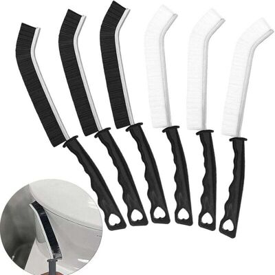 OEM Juego De 6 Cepillos Para Limpiar Canalones, Azulejos Y Juntas, Cepillo De Limpieza Multifuncional Con Mango Para Puertas, Ventanas, Baño Y Cocina, Antioxidante (3 Negros + 3 Blancos) -crezuo OEM Juego De 6 Cepillos Para Limpiar Canalones, Azulejos Y Juntas, Cepillo De Limpieza Multifuncional Con Mango Para Puertas, Ventanas, Baño Y Cocina, Antioxidante (3 Negros + 3 Blancos) -crezuo
