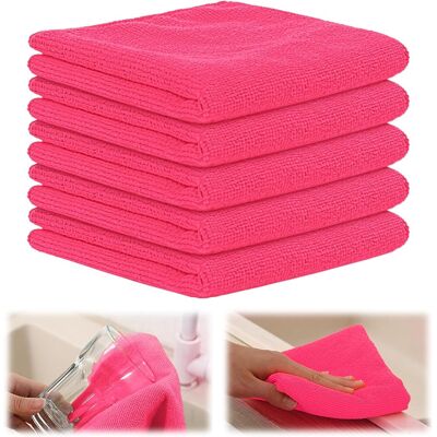 OEM Juego De 5 Paños De Microfibra Ultrasuaves Para Lavar Platos Y Limpiar La Cocina, Súper Absorbentes Y Sin Pelusa, Reutilizables, 30x30 Cm (rosa). OEM Juego De 5 Paños De Microfibra Ultrasuaves Para Lavar Platos Y Limpiar La Cocina, Súper Absorbentes Y Sin Pelusa, Reutilizables, 30x30 Cm (rosa).