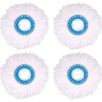 DPZO Juego De 4 Cabezales De Microfibra Para Fregona, Cabezales De Repuesto Redondos Con Rotación De 360° Para La Limpieza De Suelos (16 Cm De Diámetro). DPZO Juego De 4 Cabezales De Microfibra Para Fregona, Cabezales De Repuesto Redondos Con Rotación De 360° Para La Limpieza De Suelos (16 Cm De Diámetro).