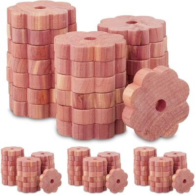 RELAXDAYS Set 80 Anillos Antipolillas, Madera De Cedro, Protección Contra Polillas Para Ropa Y El Armario, Natural RELAXDAYS Set 80 Anillos Antipolillas, Madera De Cedro, Protección Contra Polillas Para Ropa Y El Armario, Natural