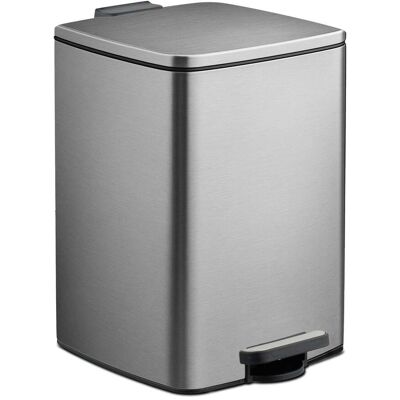 HELLOSHOP26 Cubo De Basura De Cocina Moderno Gran Capacidad 40 X 28 X 34 Cm Apertura Fácil De Metal Gris 130017066 HELLOSHOP26 Cubo De Basura De Cocina Moderno Gran Capacidad 40 X 28 X 34 Cm Apertura Fácil De Metal Gris 130017066