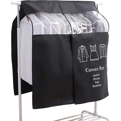FORIOUS Funda Para Prendas De Vestir, 90 X 110 Cm, Negra, Antipolvo, Universal, Protector De Perchas, 2 Unidades. FORIOUS Funda Para Prendas De Vestir, 90 X 110 Cm, Negra, Antipolvo, Universal, Protector De Perchas, 2 Unidades.