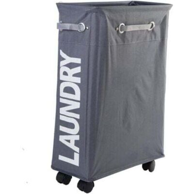 OEM (gris Oscuro) Cesto De Ropa Plegable Delgado De 45 L Con 4 Ruedas. Cesta De Ropa Plegable Delgada. Recolector De Ropa. Caja De Ropa Rectangular Para Almacenamiento De Ropa En El Hogar. OEM (gris Oscuro) Cesto De Ropa Plegable Delgado De 45 L Con 4 Ruedas. Cesta De Ropa Plegable Delgada. Recolector De Ropa. Caja De Ropa Rectangular Para Almacenamiento De Ropa En El Hogar.