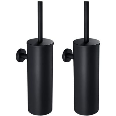 OEM Soporte Para Escobilla De Inodoro Auralum Max De Acero Inoxidable (2 Unidades), Para Montaje En Pared, Resistente Al Agua, Fácil De Limpiar, Color Negro, Modelo Europeo. OEM Soporte Para Escobilla De Inodoro Auralum Max De Acero Inoxidable (2 Unidades), Para Montaje En Pared, Resistente Al Agua, Fácil De Limpiar, Color Negro, Modelo Europeo.