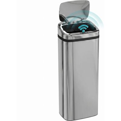 JHY DESIGN Cubo De Basura Automático Inteligente De 50 Litros, Acero Inoxidable. JHY DESIGN Cubo De Basura Automático Inteligente De 50 Litros, Acero Inoxidable.