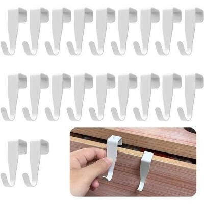 OEM 20 Ganchos Para Puertas, Blancos, De Metal, No Requieren Perforación, Para Uso En Interiores. OEM 20 Ganchos Para Puertas, Blancos, De Metal, No Requieren Perforación, Para Uso En Interiores.