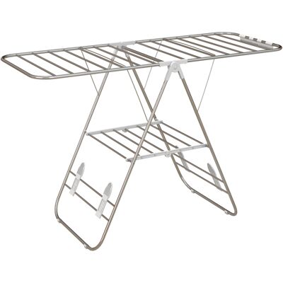 LIIYIELA Tendedero Plegable Con 2 Niveles Ajustables, Dimensiones 148 Cm De Largo X 60,5 Cm De Ancho X 98 Cm De Alto. LIIYIELA Tendedero Plegable Con 2 Niveles Ajustables, Dimensiones 148 Cm De Largo X 60,5 Cm De Ancho X 98 Cm De Alto.