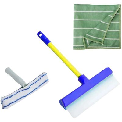 OEM Kit De Limpiacristales De Silicona Reciclable, Kit De Limpieza De Cristales Con Limpiacristales De Silicona Y Cepillo De Microfibra, Toalla Para Ducha, Espejo, Puerta De Coche OEM Kit De Limpiacristales De Silicona Reciclable, Kit De Limpieza De Cristales Con Limpiacristales De Silicona Y Cepillo De Microfibra, Toalla Para Ducha, Espejo, Puerta De Coche