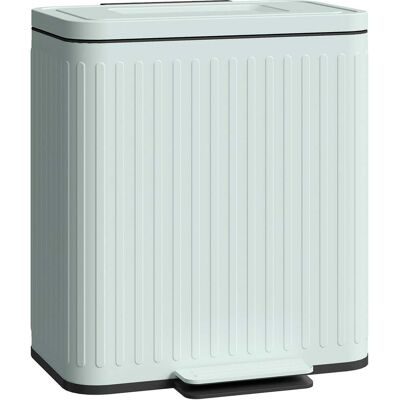 NORTHIX Cubo De Basura De 40 Litros Con Doble Pedal, Metálico, Capacidad De 2 X 20 Litros. NORTHIX Cubo De Basura De 40 Litros Con Doble Pedal, Metálico, Capacidad De 2 X 20 Litros.