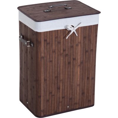 JHY DESIGN Cesto De Ropa Plegable Con Tapa, Cubo Rectangular Para La Ropa Con Asas, 40 X 30 X 60 Cm, Marrón JHY DESIGN Cesto De Ropa Plegable Con Tapa, Cubo Rectangular Para La Ropa Con Asas, 40 X 30 X 60 Cm, Marrón