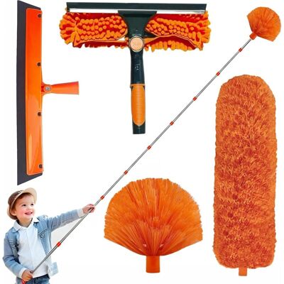 OEM Plumero Telescópico De 6 M, Cabezal Telescópico Wolf Con Extensión Ajustable De 1,5 A 4,9 M, Cepillo De Araña Con Cabezal Telescópico Wolf, Cabezal Telescópico De Microfibra, Limpiacristales Con Raspa OEM Plumero Telescópico De 6 M, Cabezal Telescópico Wolf Con Extensión Ajustable De 1,5 A 4,9 M, Cepillo De Araña Con Cabezal Telescópico Wolf, Cabezal Telescópico De Microfibra, Limpiacristales Con Raspa