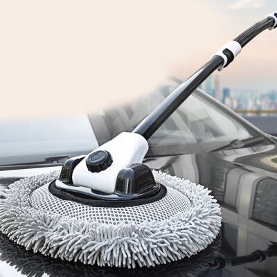 OEM Cepillo Para Lavado De Autos Con Mango Telescópico De Aleación De Aluminio Y Cabezal De Microfibra Para Una Limpieza Sin Rayones - Cepillo De Lavado Extensible OEM Cepillo Para Lavado De Autos Con Mango Telescópico De Aleación De Aluminio Y Cabezal De Microfibra Para Una Limpieza Sin Rayones - Cepillo De Lavado Extensible