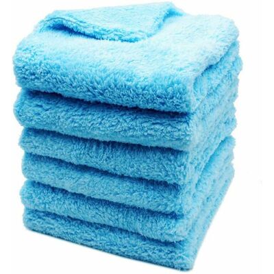 Ahlsen - Paquete De Paños De Microfibra Para Coche Sin Bordes, 450 G/m², Paños De Microfibra Extremadamente Absorbentes Para Secar El Esmalte Del Coche, 40 X 40 Cm (azul) Ahlsen - Paquete De Paños De Microfibra Para Coche Sin Bordes, 450 G/m², Paños De Microfibra Extremadamente Absorbentes Para Secar El Esmalte Del Coche, 40 X 40 Cm (azul)