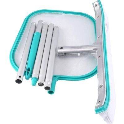 ZVD Herramientas Para La Limpieza De Piscinas: Red Plana Con Recogedor, Mango Telescópico Y Cepillo De 45,7 Cm. Para Limpiar La Suciedad De Paredes Y Escalones. ZVD Herramientas Para La Limpieza De Piscinas: Red Plana Con Recogedor, Mango Telescópico Y Cepillo De 45,7 Cm. Para Limpiar La Suciedad De Paredes Y Escalones.