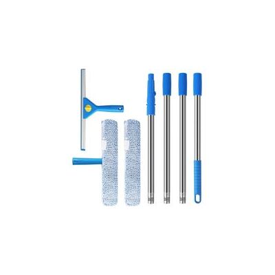 ZVD Limpiacristales De 1,5 M Con Mango Telescópico, Limpiacristales De 35 Cm Y Cepillo De Microfibra De 38 Cm. Limpiacristales Profesional, Apto Para Limpiar Ventanas De Coche, Duchas Y Puertas De Cristal ZVD Limpiacristales De 1,5 M Con Mango Telescópico, Limpiacristales De 35 Cm Y Cepillo De Microfibra De 38 Cm. Limpiacristales Profesional, Apto Para Limpiar Ventanas De Coche, Duchas Y Puertas De Cristal