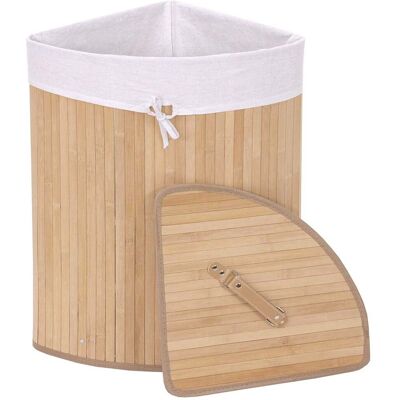 Décoshop26 - Cesto De Esquina / Cesto Para La Ropa Sucia En Bambú Natural 50l Con Asas 61x48x35cm Dec04117 Décoshop26 - Cesto De Esquina / Cesto Para La Ropa Sucia En Bambú Natural 50l Con Asas 61x48x35cm Dec04117