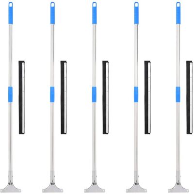 Vidaxl Escobillas De Suelo 5 Uds Acero Y Goma 45x122,5 Cm Vidaxl Escobillas De Suelo 5 Uds Acero Y Goma 45x122,5 Cm