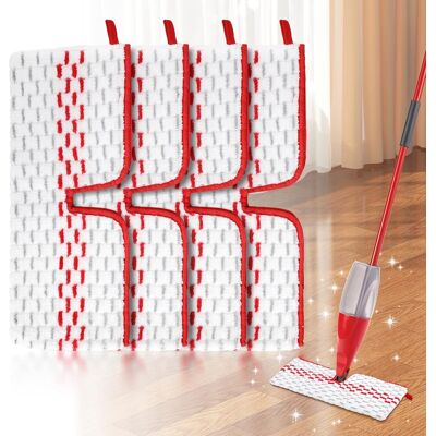 OEM Kit De Recambios De Microfibra De 4 Piezas Para Mopa Pulverizadora, Reutilizable 2 En 1 Para La Mopa Vileda 1-2 Spray Max, Recambio Rojo/gris, Apto Para Todo Tipo De Suelos. OEM Kit De Recambios De Microfibra De 4 Piezas Para Mopa Pulverizadora, Reutilizable 2 En 1 Para La Mopa Vileda 1-2 Spray Max, Recambio Rojo/gris, Apto Para Todo Tipo De Suelos.