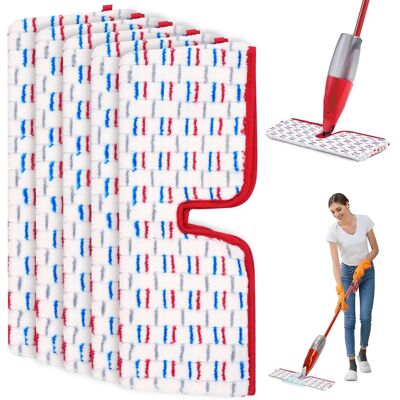 OEM Juego De 5 Recambios Para Fregona, Compatible Con La Fregona Vileda, Recambios De Microfibra Reutilizables 2 En 1 En Rojo, Azul Y Gris Para La Fregona Spray Max, Aptos Para Todo Tipo De Suelos. OEM Juego De 5 Recambios Para Fregona, Compatible Con La Fregona Vileda, Recambios De Microfibra Reutilizables 2 En 1 En Rojo, Azul Y Gris Para La Fregona Spray Max, Aptos Para Todo Tipo De Suelos.
