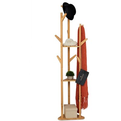Relaxdays Perchero De Pie Triangular, 9 Ganchos, Bambú, 2 Baldas, Colgador Chaquetas, 168,5 X 47 X 47 Cm, Natural Relaxdays Perchero De Pie Triangular, 9 Ganchos, Bambú, 2 Baldas, Colgador Chaquetas, 168,5 X 47 X 47 Cm, Natural
