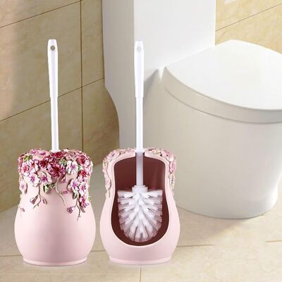 RAPANDA Juego De Base Para Cepillo De Baño De Estilo Europeo, Limpieza Creativa Del Baño, Cepillo De Baño, Tipo Rosa RAPANDA Juego De Base Para Cepillo De Baño De Estilo Europeo, Limpieza Creativa Del Baño, Cepillo De Baño, Tipo Rosa