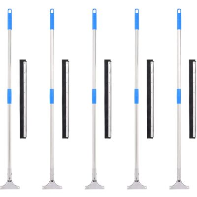 Vidaxl Escobillas De Suelo 5 Uds Acero Y Goma 55x122,5 Cm Vidaxl Escobillas De Suelo 5 Uds Acero Y Goma 55x122,5 Cm