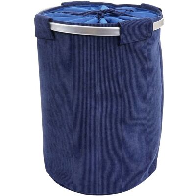 Décoshop26 - Cesto Para La Ropa Sucia Contenedor Cesto Para La Ropa Con Cordón 55x39cm 65l En Tela Azul 040002514 Décoshop26 - Cesto Para La Ropa Sucia Contenedor Cesto Para La Ropa Con Cordón 55x39cm 65l En Tela Azul 040002514