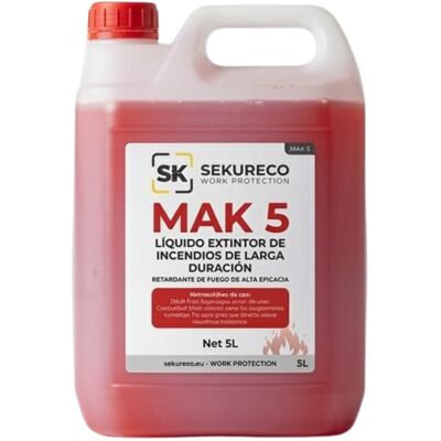 SEKURECO Retardante De Incendios Forestales Mak5 De Largo Plazo Concentrado Profesional Para Extinción Y Líneas De Defensa 1000 Litros SEKURECO Retardante De Incendios Forestales Mak5 De Largo Plazo Concentrado Profesional Para Extinción Y Líneas De Defensa 1000 Litros