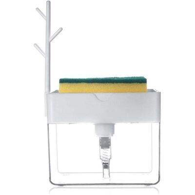 OEM Dispensador De Jabón 2 En 1, Dispensador De Jabón Líquido, Dispensador De Detergente, Con Soporte Para Esponja -crezuo OEM Dispensador De Jabón 2 En 1, Dispensador De Jabón Líquido, Dispensador De Detergente, Con Soporte Para Esponja -crezuo