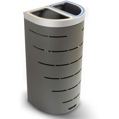 TODOCONTENEDORES Papelera Niza Multiresiduo 2 Residuos 95 Litros TODOCONTENEDORES Papelera Niza Multiresiduo 2 Residuos 95 Litros