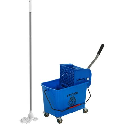 JHY DESIGN Cubo De Fregona Con Escurridor, Separador Y Ruedas, Capacidad De 20 L Para Limpieza Doméstica, 45 X 26,5 X 70 Cm, Azul JHY DESIGN Cubo De Fregona Con Escurridor, Separador Y Ruedas, Capacidad De 20 L Para Limpieza Doméstica, 45 X 26,5 X 70 Cm, Azul