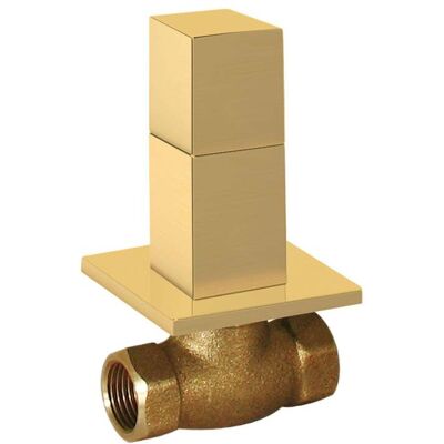 Tres 00715501om Llave De Paso Empotrada Color Oro Mate 24k - Ref: 00715501om Tres 00715501om Llave De Paso Empotrada Color Oro Mate 24k - Ref: 00715501om