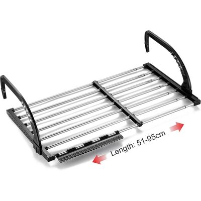 OEM Tendedero Telescópico De Acero Inoxidable Para Balcón Y Radiador – Longitud 51-95 Cm – Plegable Con Soporte Para Calcetines Extraíble -crezuo OEM Tendedero Telescópico De Acero Inoxidable Para Balcón Y Radiador – Longitud 51-95 Cm – Plegable Con Soporte Para Calcetines Extraíble -crezuo