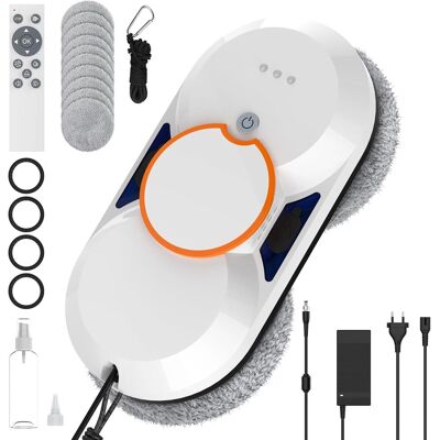 OEM Robot Limpiacristales Automático De 5600 Pa Con Doble Chorro De Agua, Tecnología De Detección Inteligente De Bordes, 3 Modos De Limpieza, Control Remoto Y 8 Paños De Limpieza. OEM Robot Limpiacristales Automático De 5600 Pa Con Doble Chorro De Agua, Tecnología De Detección Inteligente De Bordes, 3 Modos De Limpieza, Control Remoto Y 8 Paños De Limpieza.