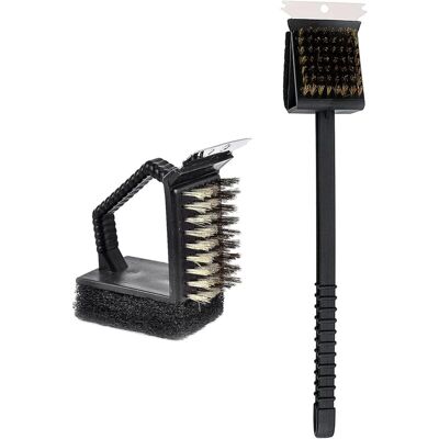 OEM Cepillos Para Limpiar Parrillas, 2 Piezas, Cepillo Para Parrillas, Cepillos Para Parrillas 3 En 1 Con Raspador De Acero Integrado Para Una Limpieza Más Fácil Y Eficiente - Crezuo OEM Cepillos Para Limpiar Parrillas, 2 Piezas, Cepillo Para Parrillas, Cepillos Para Parrillas 3 En 1 Con Raspador De Acero Integrado Para Una Limpieza Más Fácil Y Eficiente - Crezuo