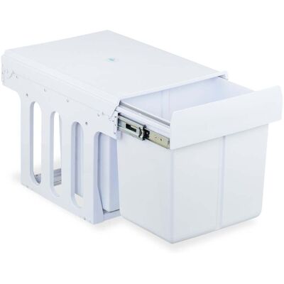 HELLOSHOP26 Papelera Empotrable Práctica Separación De Residuos Guías Metálicas 35,5 X 25 X 47 Cm De Plástico Blanco 130016702 HELLOSHOP26 Papelera Empotrable Práctica Separación De Residuos Guías Metálicas 35,5 X 25 X 47 Cm De Plástico Blanco 130016702