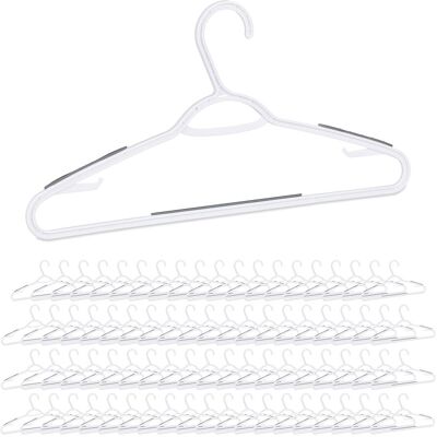 RELAXDAYS 80 Perchas Ropa Antideslizantes, Barra Pantalones O Faldas, Colgador Corbatas, Plástico-goma, Blanco RELAXDAYS 80 Perchas Ropa Antideslizantes, Barra Pantalones O Faldas, Colgador Corbatas, Plástico-goma, Blanco