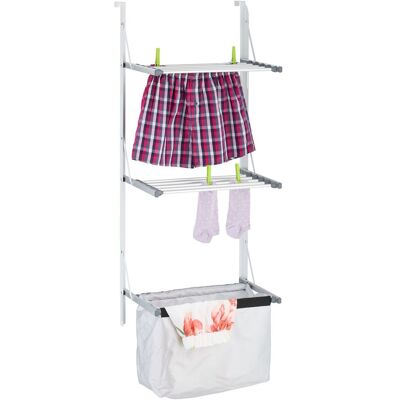 Relaxdays Tendedero Puerta, Tenderete Colgante, Largo De Secado 3,8 M, Barras Plegables, Con Bolsa De Colada, Plateado Relaxdays Tendedero Puerta, Tenderete Colgante, Largo De Secado 3,8 M, Barras Plegables, Con Bolsa De Colada, Plateado