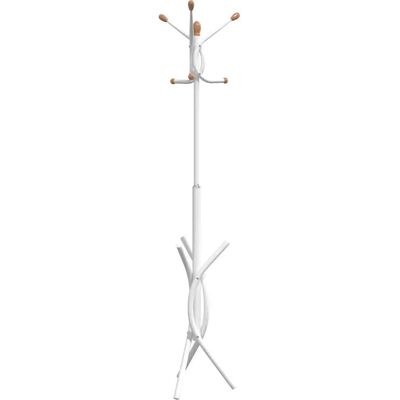 HELLOSHOP26 Práctico Perchero De Pie Con 9 Ganchos 176 X 40 Cm Estilo Moderno Pasillo De Hierro Blanco 020047584 HELLOSHOP26 Práctico Perchero De Pie Con 9 Ganchos 176 X 40 Cm Estilo Moderno Pasillo De Hierro Blanco 020047584