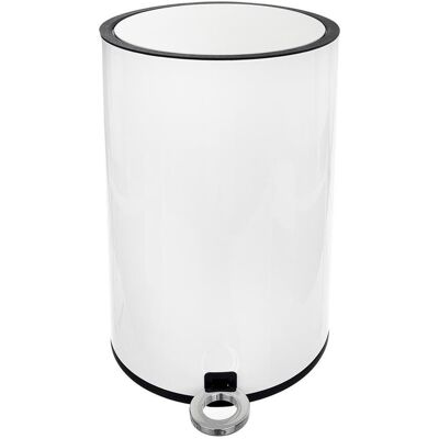Cubo de basura metálico blanco Orion 6L con pedal - Basurero Cubo de basura metálico blanco Orion 6L con pedal - Basurero