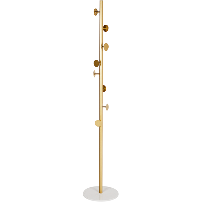 BELIANI Perchero De Interior Soporte Para Abrigos Mármol Metal Dorado Notus BELIANI Perchero De Interior Soporte Para Abrigos Mármol Metal Dorado Notus