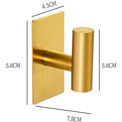OEM 3 Ganchos Pared Adhesivos Robustos Impermeables Para Toallas Abrigos Ropa Armario Cocina, Oro OEM 3 Ganchos Pared Adhesivos Robustos Impermeables Para Toallas Abrigos Ropa Armario Cocina, Oro