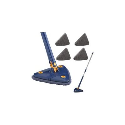 OEM Mopa Triangular Giratoria De 360° Con Compresión Automática De Agua, Ideal Para Limpiar Cocinas, Paredes, Techos, Sofás Y Esquinas (azul + 4 Paños). - Crezuo OEM Mopa Triangular Giratoria De 360° Con Compresión Automática De Agua, Ideal Para Limpiar Cocinas, Paredes, Techos, Sofás Y Esquinas (azul + 4 Paños). - Crezuo