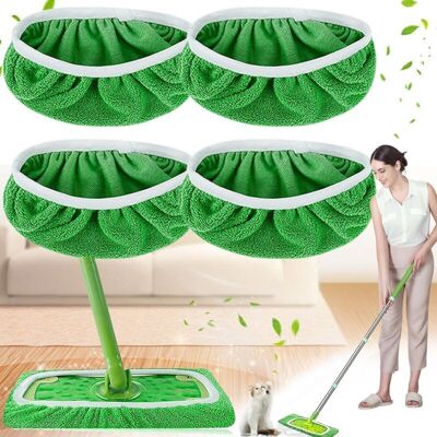 DPZO Paquete De 4 Paños Reutilizables Para Mopa Swiffer Sweeper, Funda Para Mopa Altamente Absorbente Y Repelente De Suciedad, Mopas Secas, Funda De Repuesto Para Uso En Seco Y Húmedo. DPZO Paquete De 4 Paños Reutilizables Para Mopa Swiffer Sweeper, Funda Para Mopa Altamente Absorbente Y Repelente De Suciedad, Mopas Secas, Funda De Repuesto Para Uso En Seco Y Húmedo.